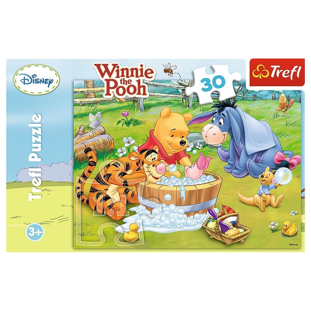 Puzzle 30 piese, Trefl, Piglet face baie, Disney Winnie The Pooh