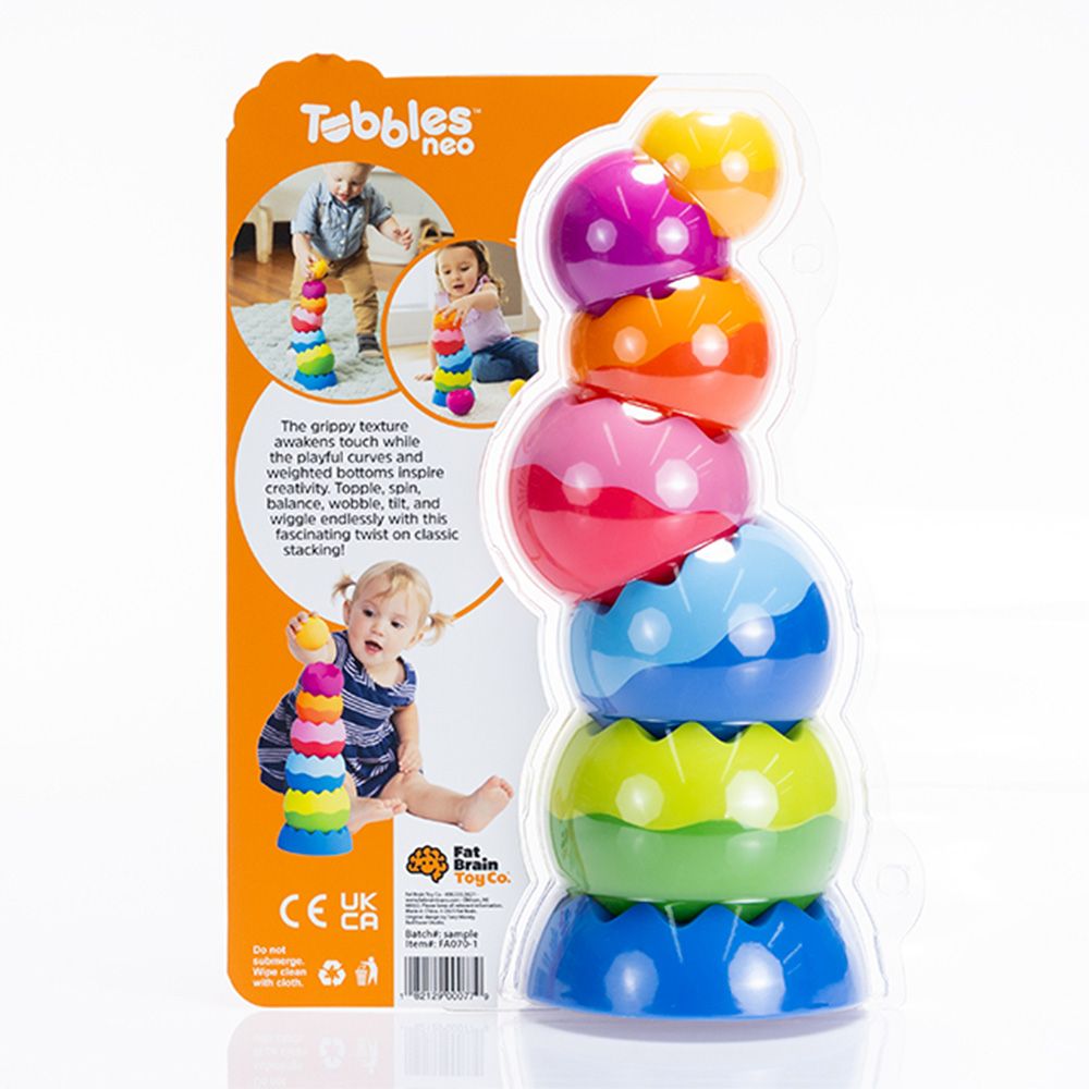 Turn de bile pentru stivuit si echilibru, Fat Brain Toys, Tobbles Neo