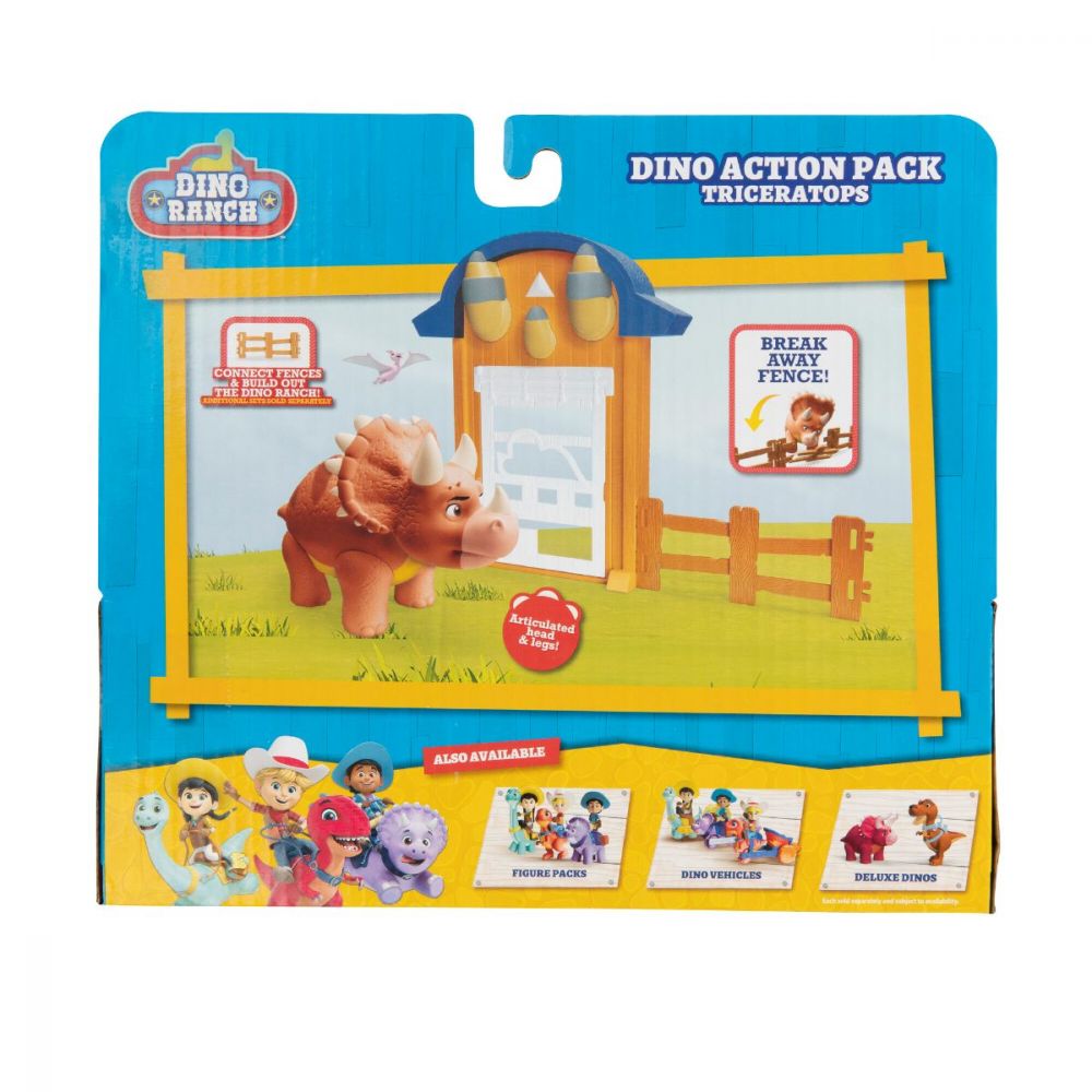 Set figurina Triceratops Dino Ranch, Dino Action Pack, DNR0024