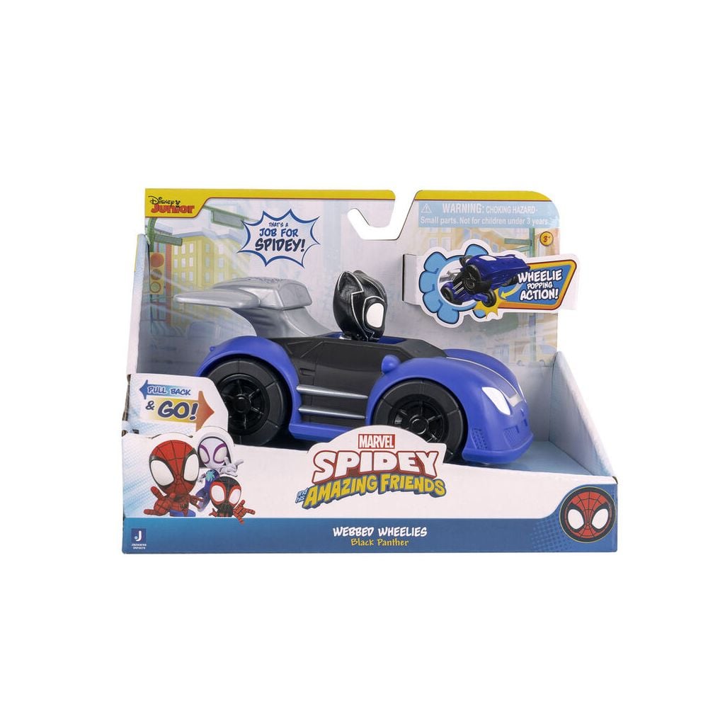Masinuta Spidey Amazing Friends, Pull Back, Black Panther, SNF0079