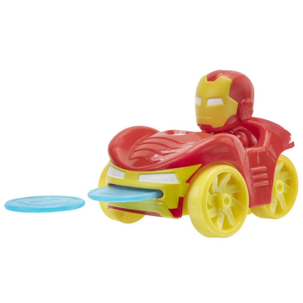 Figurina Spidey, cu masinuta, Iron Man, SNF0095