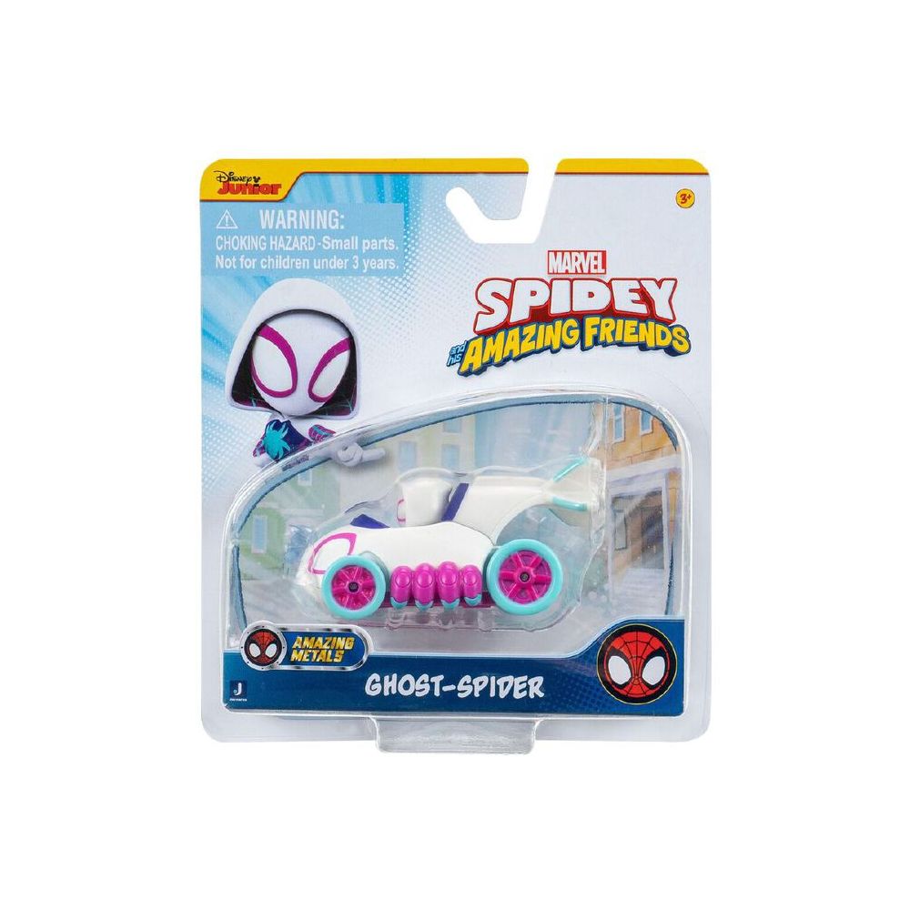 Masinuta din metal si figurina, Spidey and His Amazing Friends, Ghost Spider
