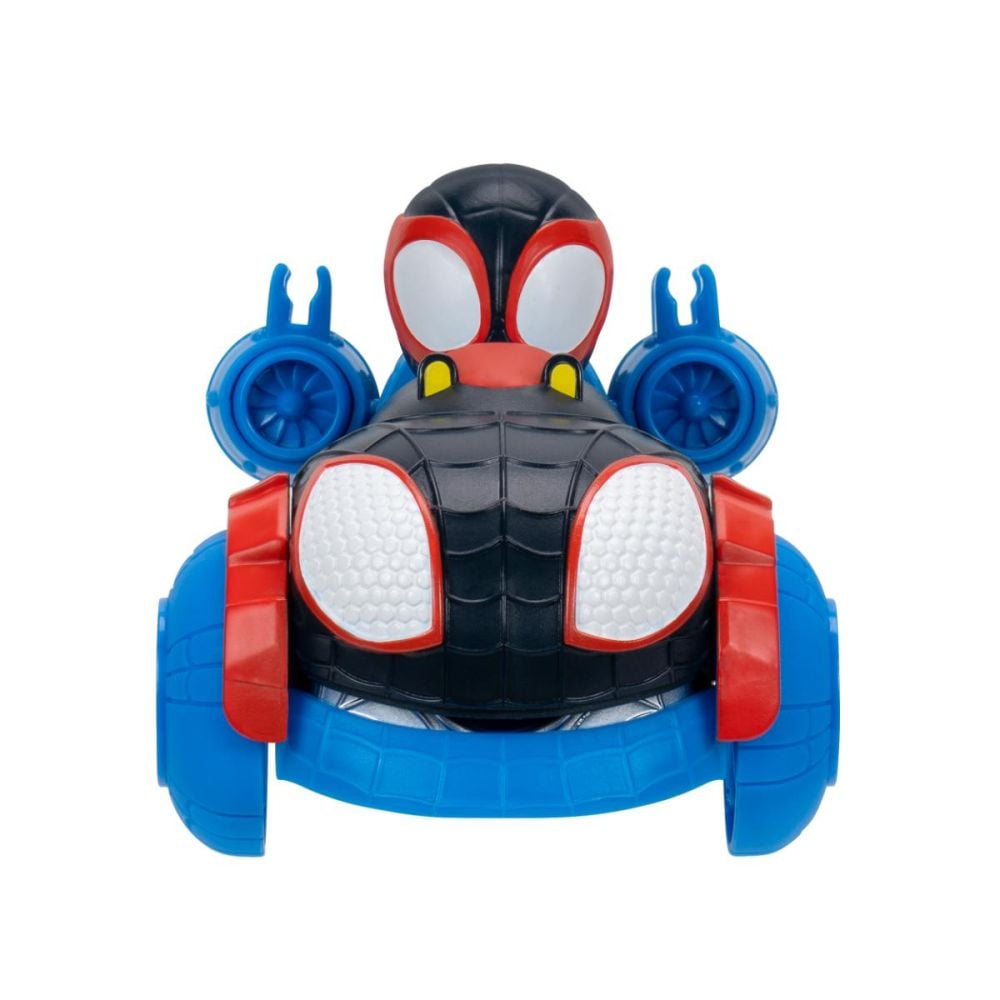 Vehicul cu lansator de sageti si figurina, Spidey and His Amazing Friends, Spin, Negru