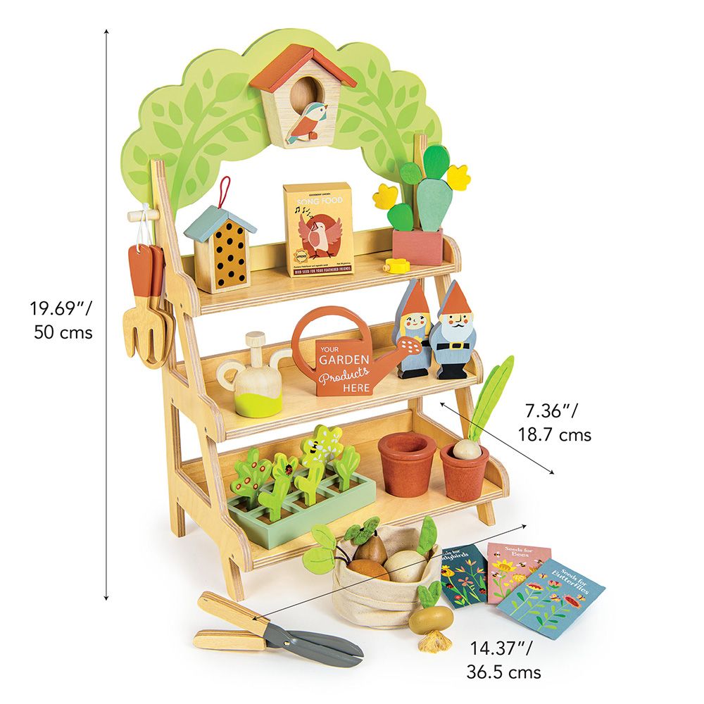 Centru de gradinarit, din lemn premium, Tender Leaf Toys