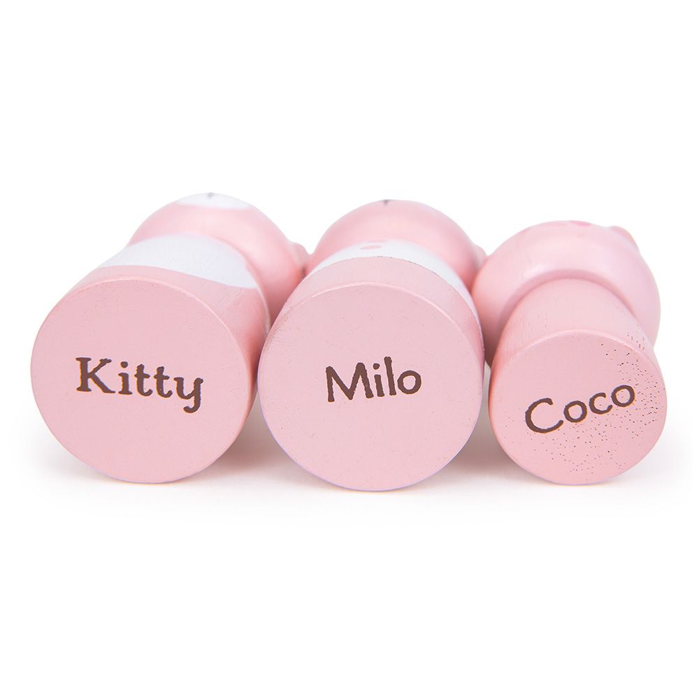 Furgoneta cu milkshake-uri a lui Kitty, din lemn premium, Tender Leaf Toys