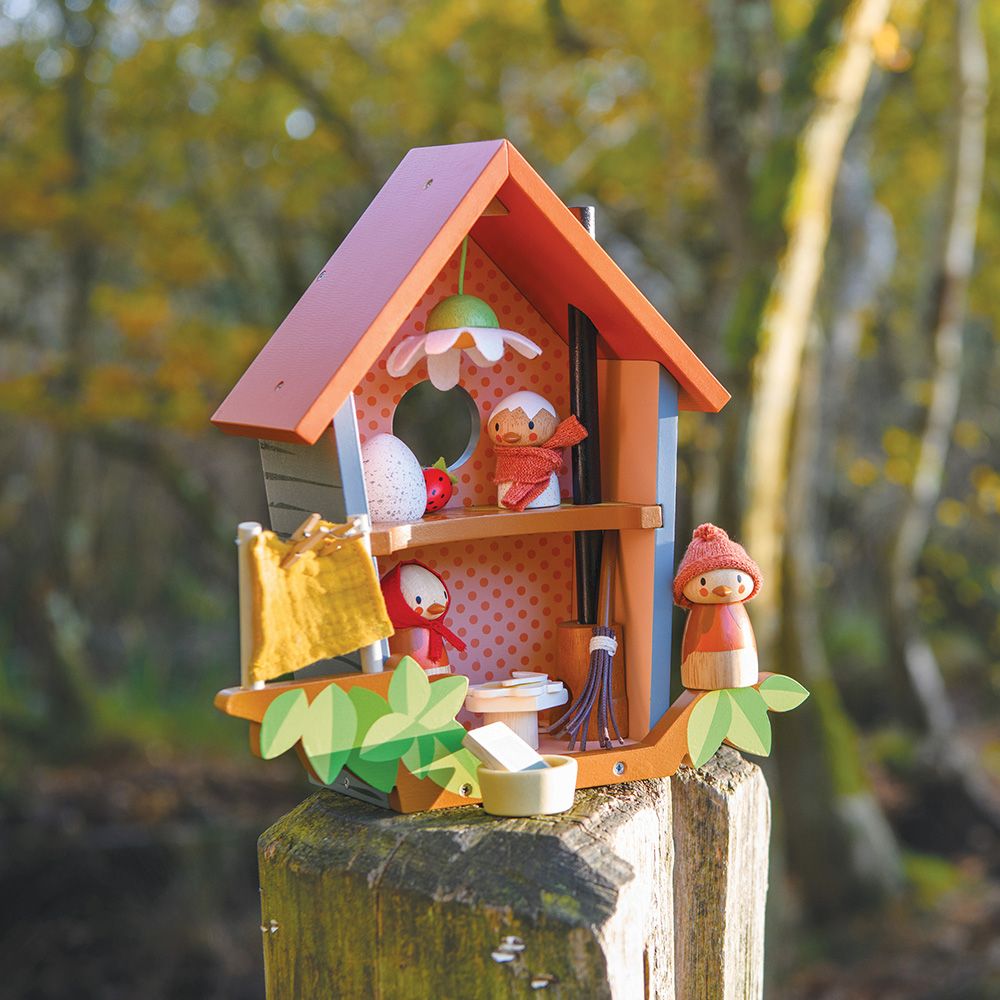 Casuta pentru pasari, din lemn premium, Tender Leaf Toys