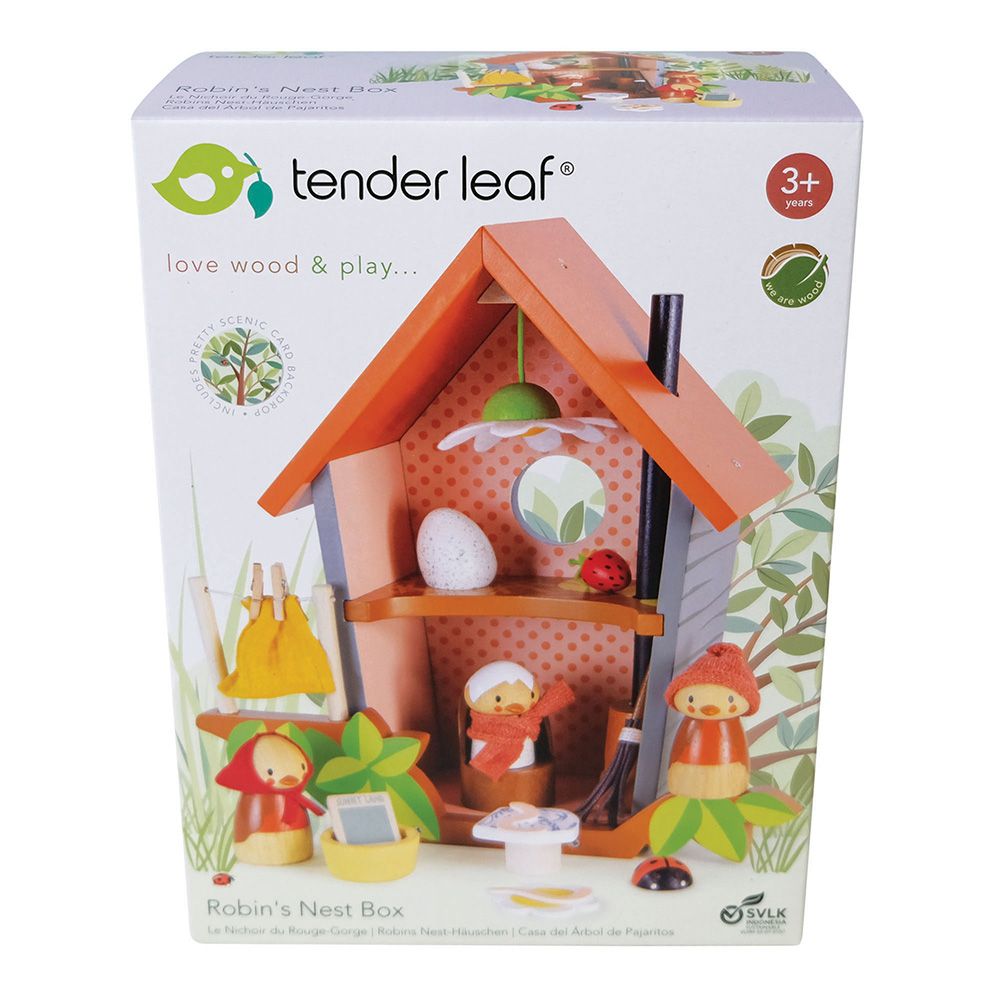 Casuta pentru pasari, din lemn premium, Tender Leaf Toys