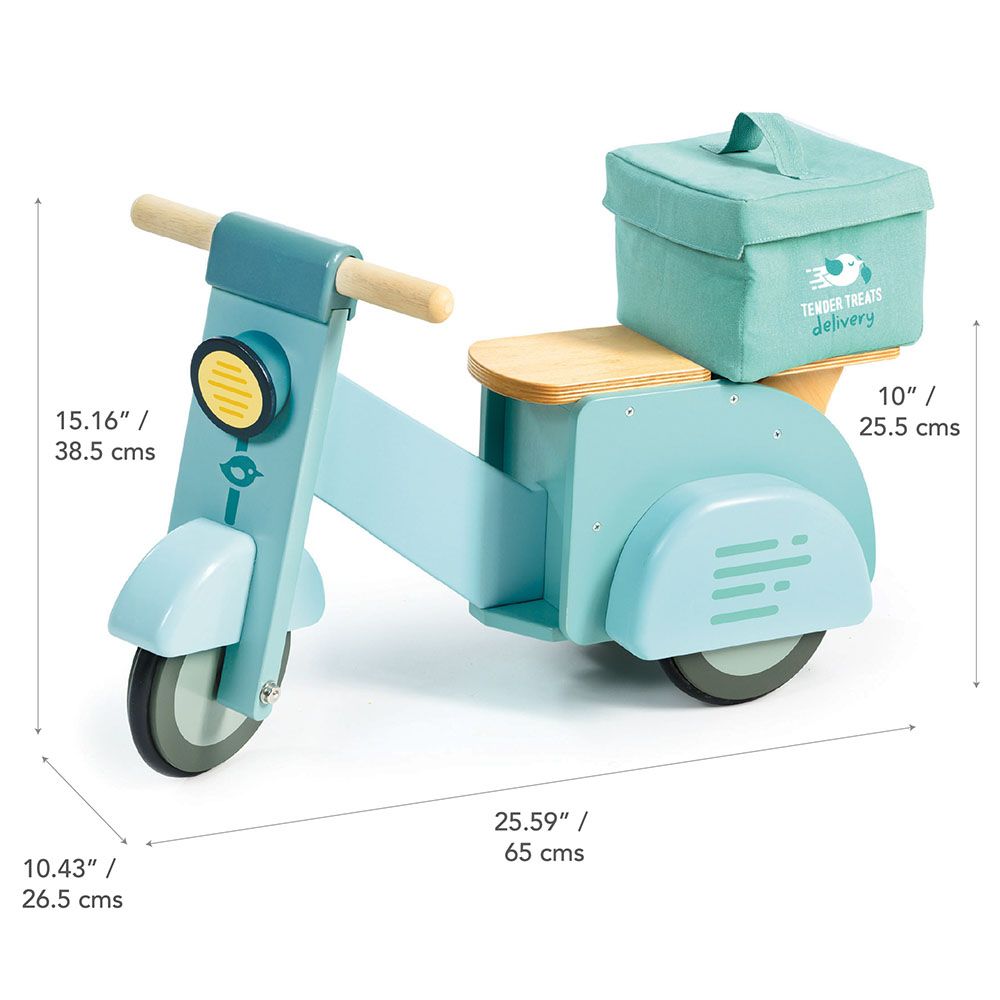 Scuter pentru livrare, din lemn premium, Tender Leaf Toys