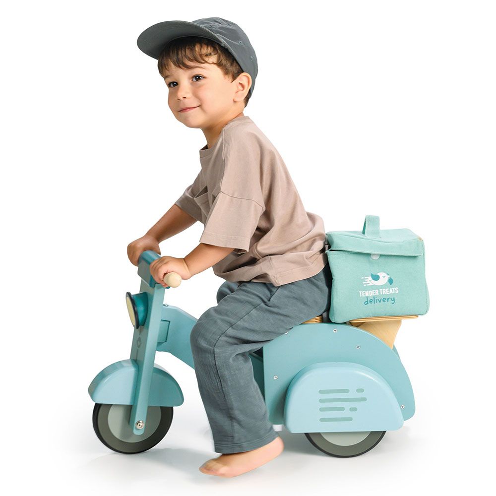 Scuter pentru livrare, din lemn premium, Tender Leaf Toys
