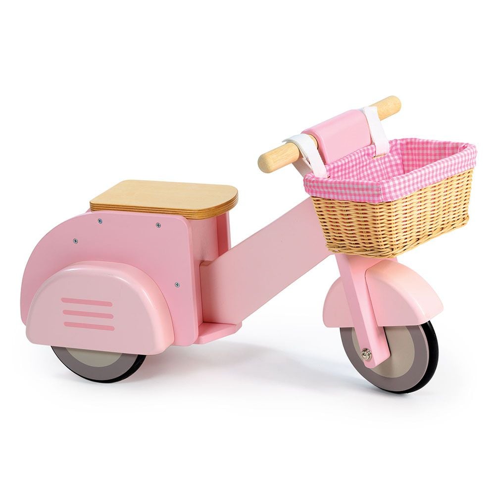 Scuter cu cos, din lemn premium, Tender Leaf Toys