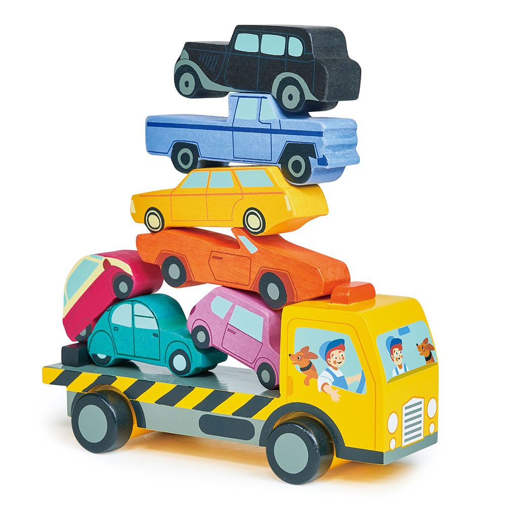 Masinute suprapuse, din lemn premium, Tender Leaf Toys