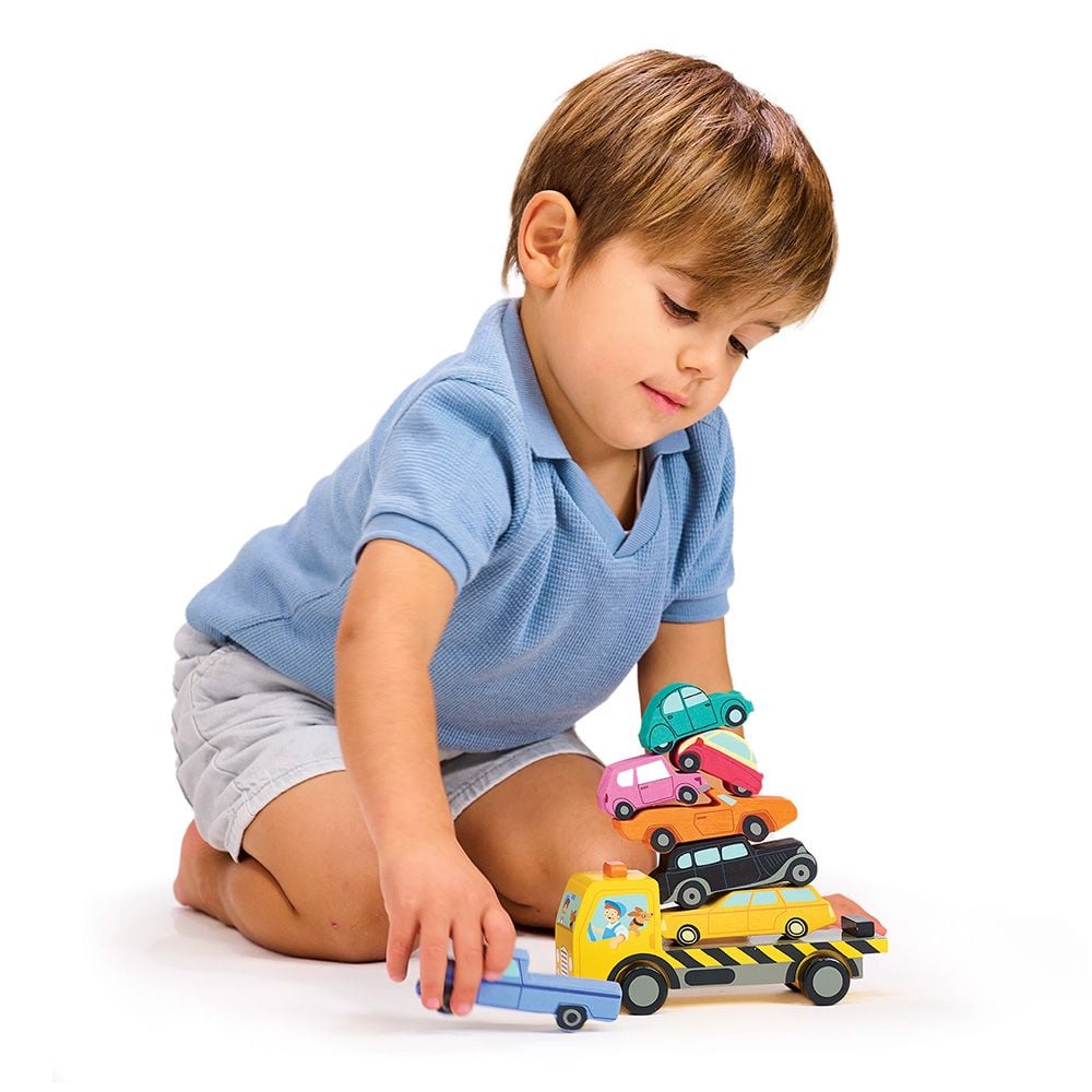 Masinute suprapuse, din lemn premium, Tender Leaf Toys