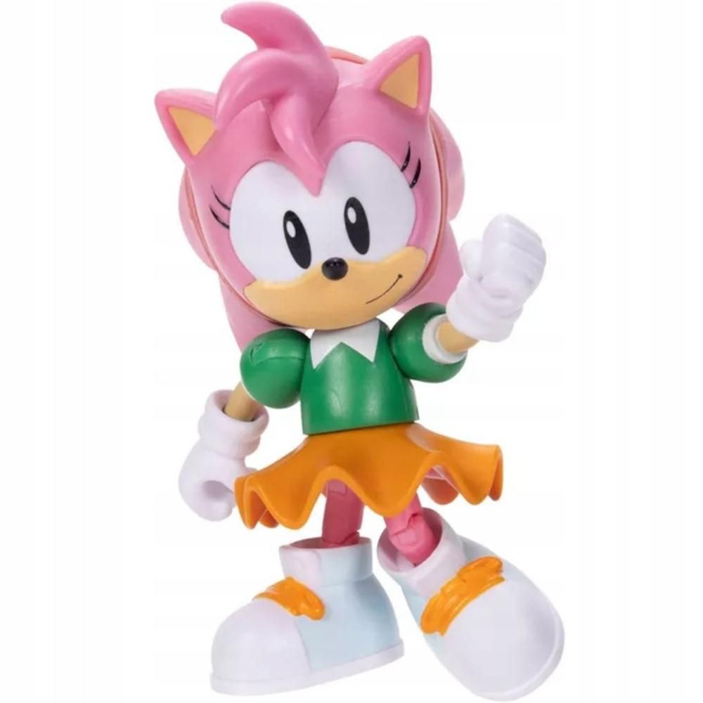 Figurina articulata cu accesoriu, Sonic the Hedgehog, Amy, 10 cm