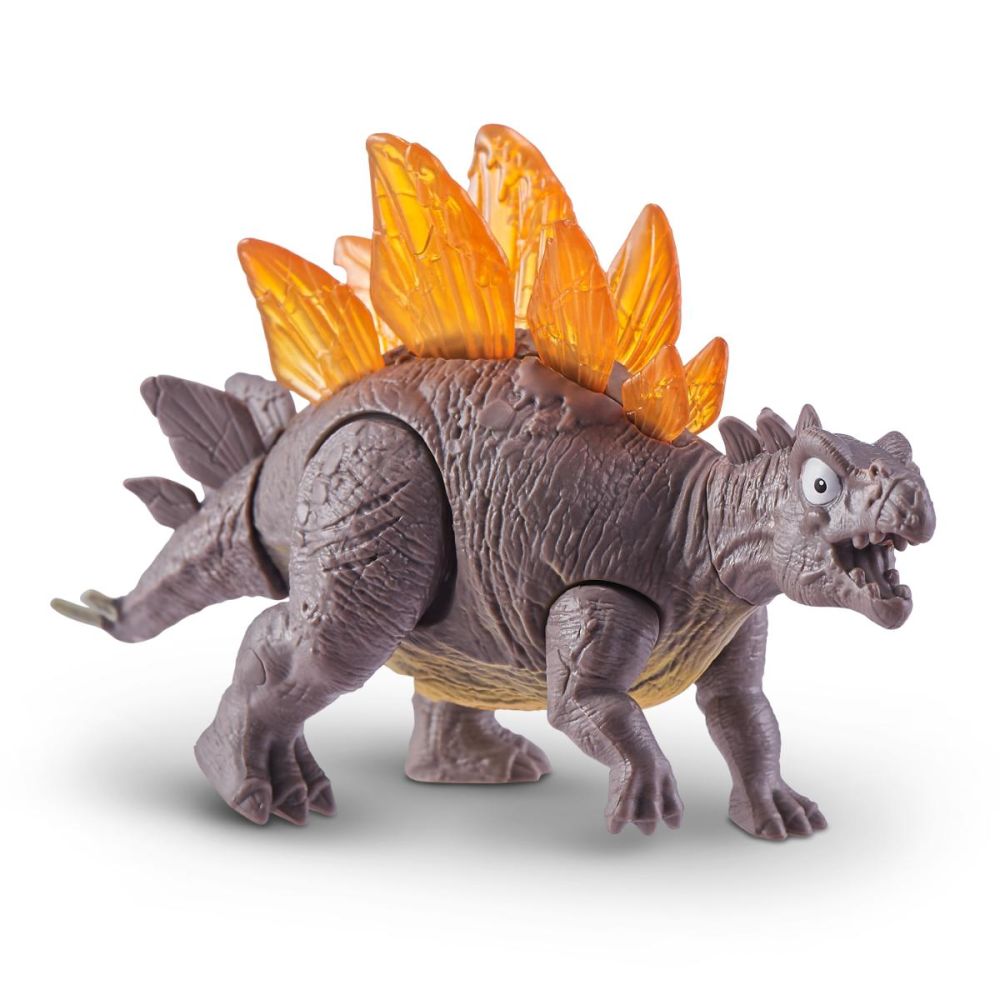 Figurina dinozaur in ou, Smashers, Mini Light Up Dino, Gri, 13 cm