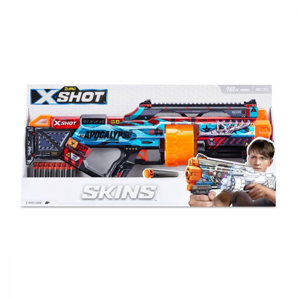 Blaster X-Shot, Excel Skins Last Stand, Warzone, cu 16 sageti, 36518D