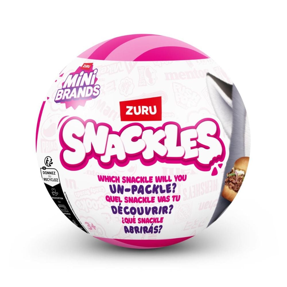 Jucarie de plus surpriza, Snackles, Mini Brands, S1 W2, 11 cm