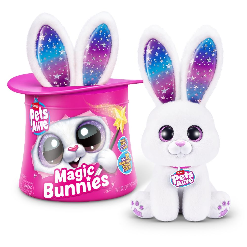 Jucarie de plus interactiva, Pets Alive, Iepurasul magician | Noriel