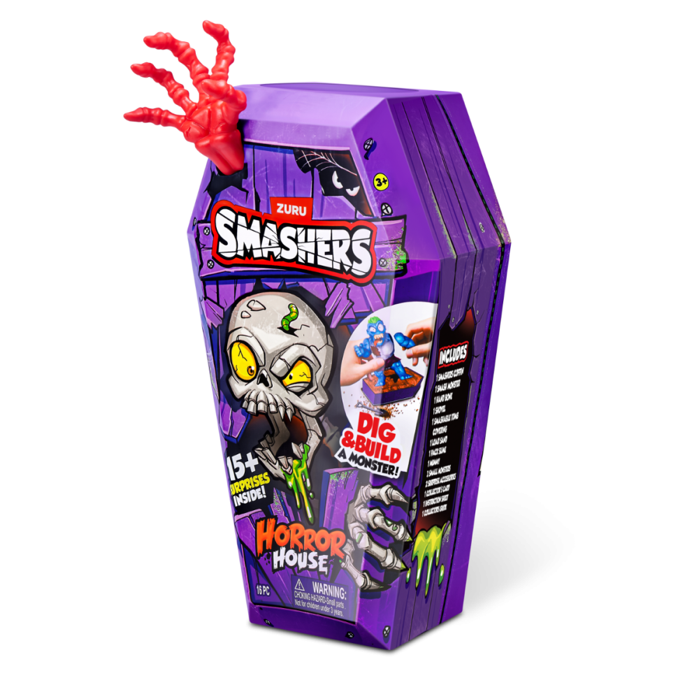 Set figurine si accesorii, Smashers, Horror House Medium, Rosu, S1