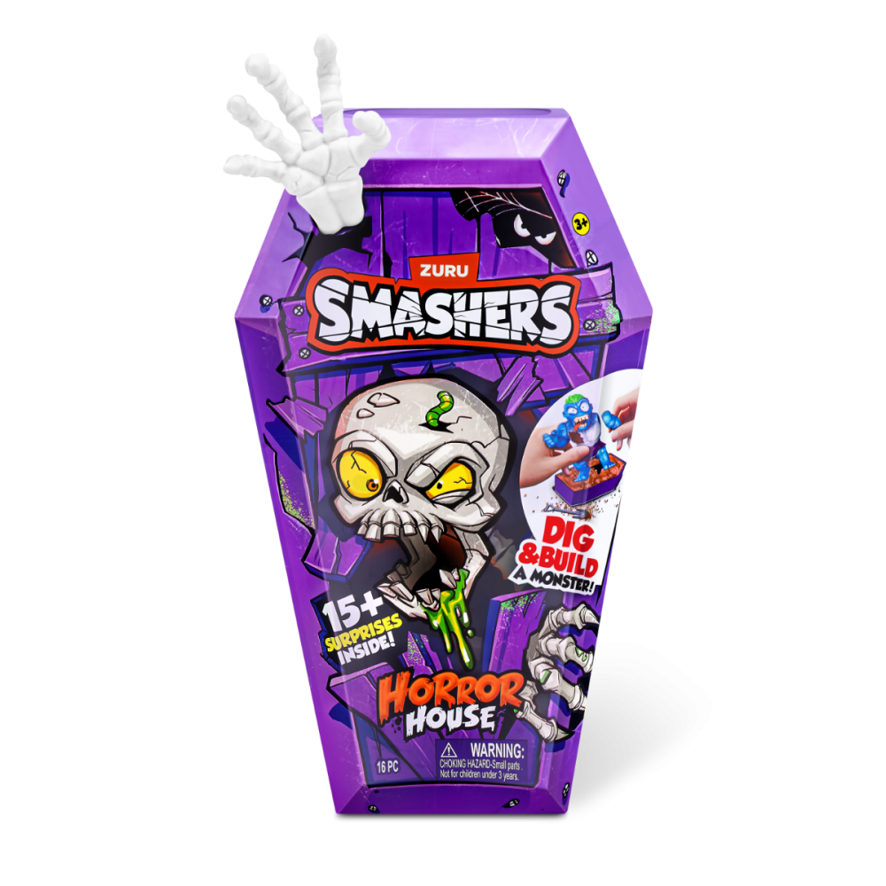 Set figurine si accesorii, Smashers, Horror House Medium, Alb, S1