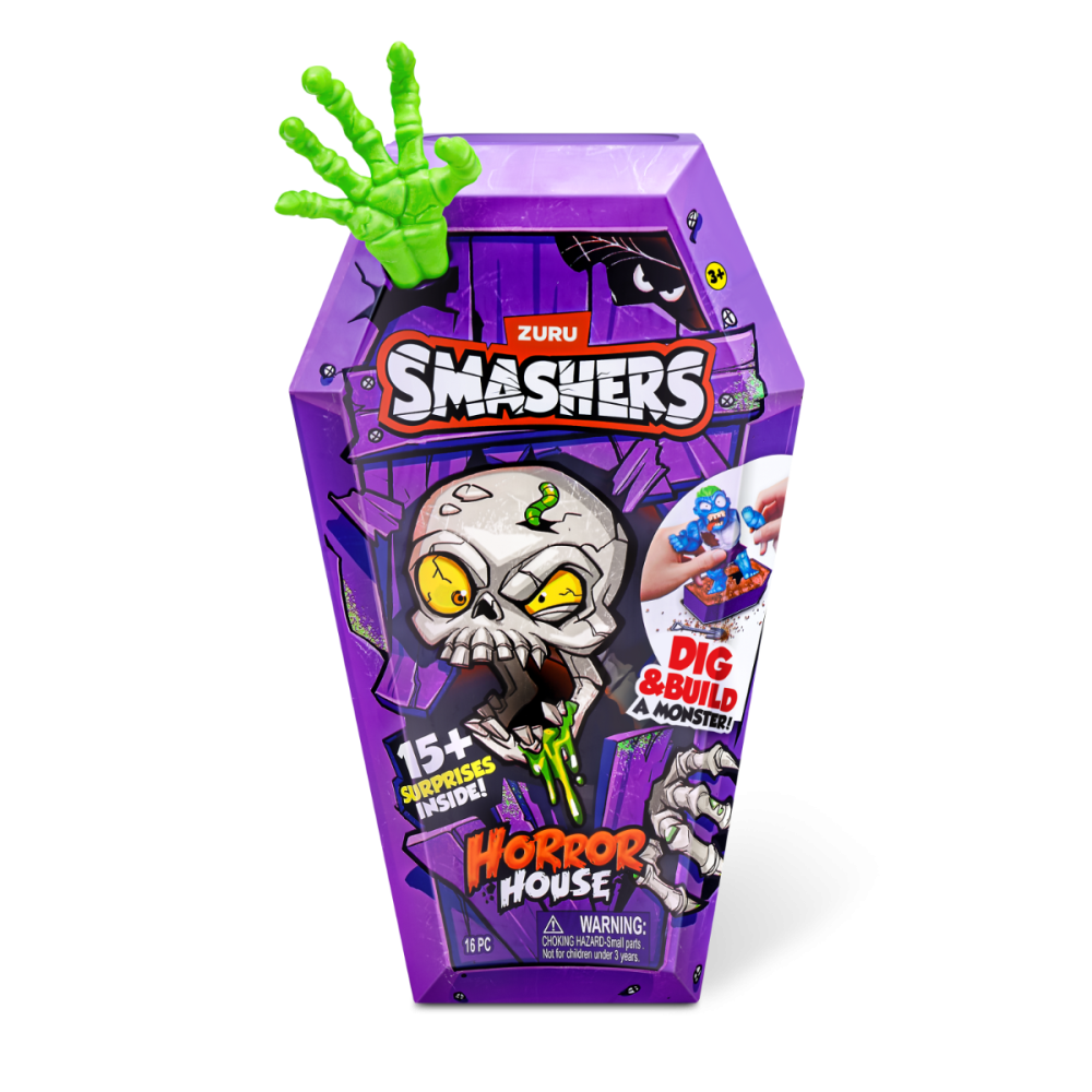Set figurine si accesorii, Smashers, Horror House Medium, Verde, S1