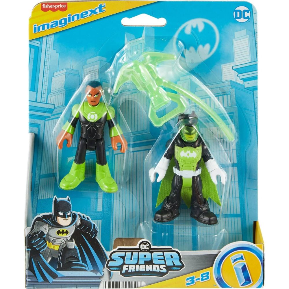 Set 2 figurine, Imaginext, DC Super Friends, Batman si Green Lantern, HML10
