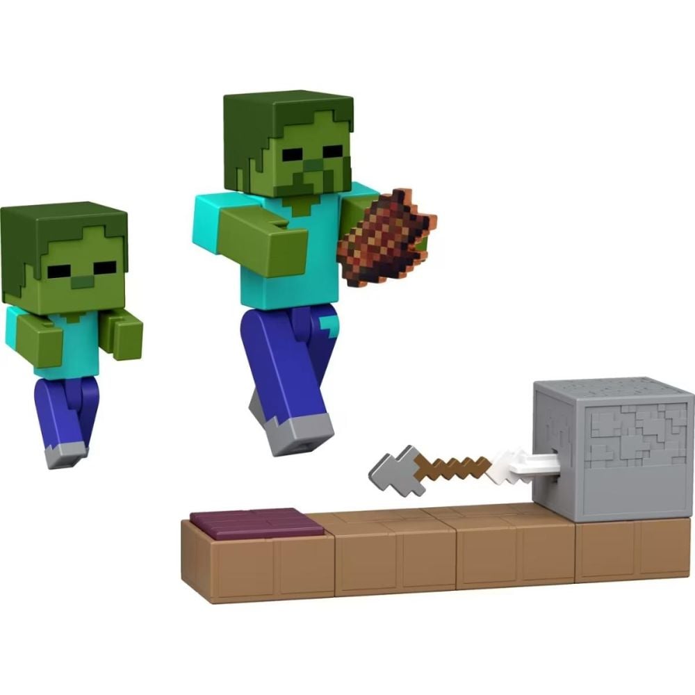 Set de joaca cu figurine, Minecraft, Redstone, Zombie Arrow Trap, JKK03