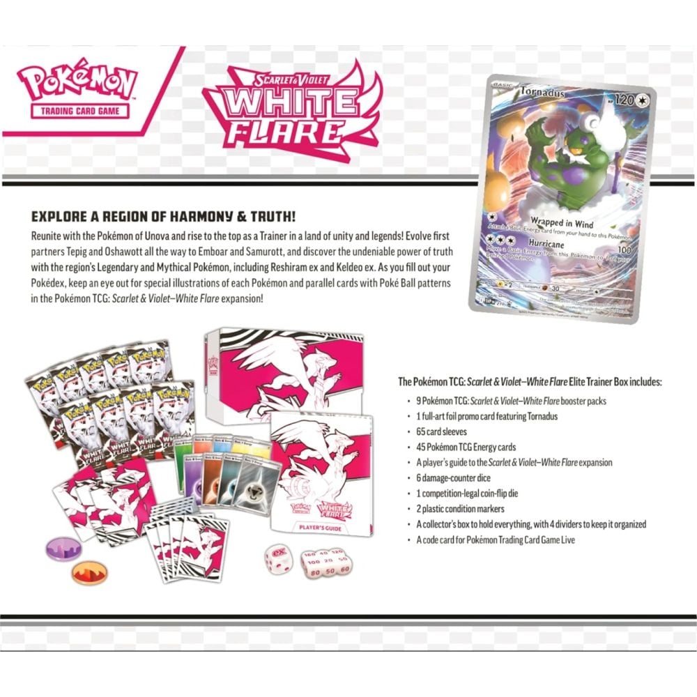 Set cartonase Pokemon TCG, Elite Trainer Box SV10.5, White Flare