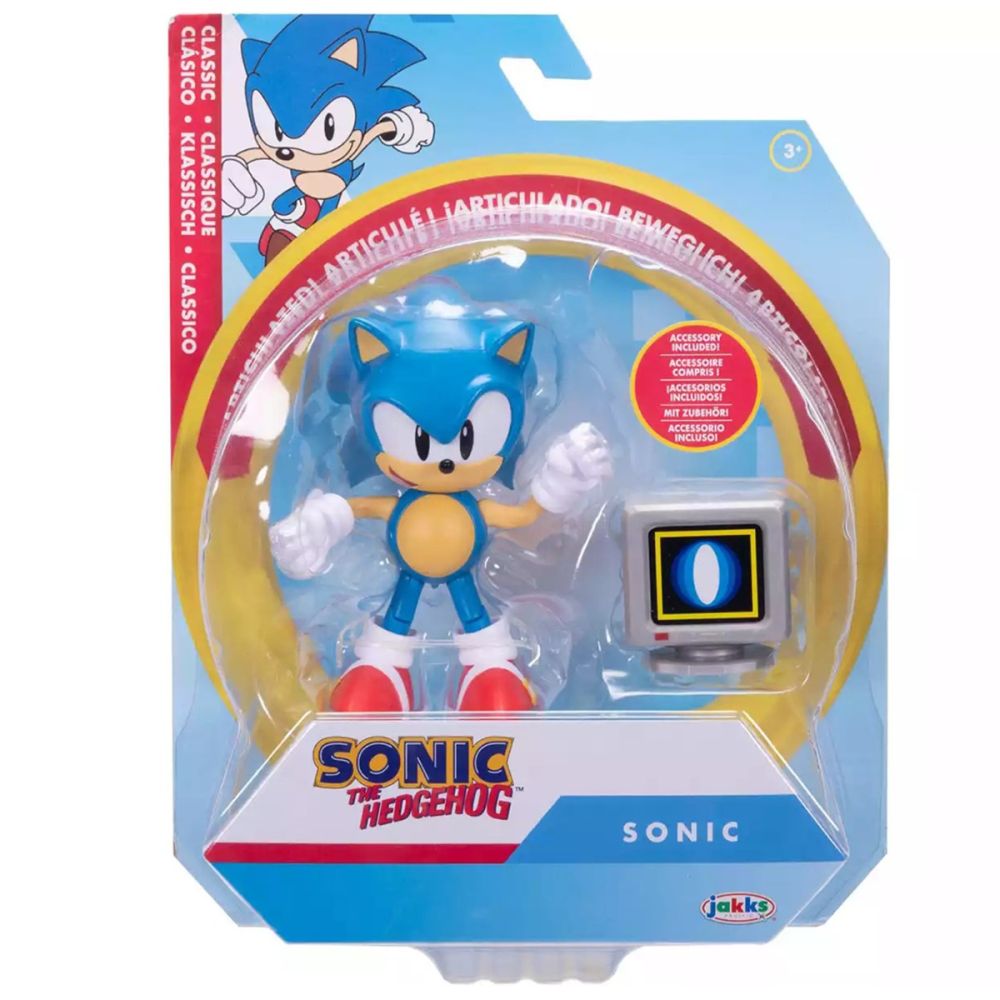 Figurina articulata cu accesoriu, Sonic the Hedgehog, Sonic, 10 cm, 2025