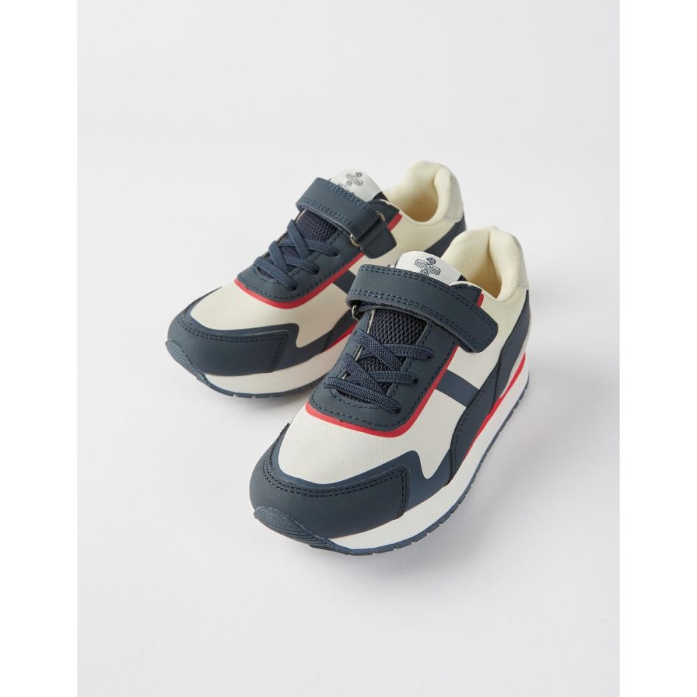 Pantofi sport cu snur si velcro, Zippy, tricolor