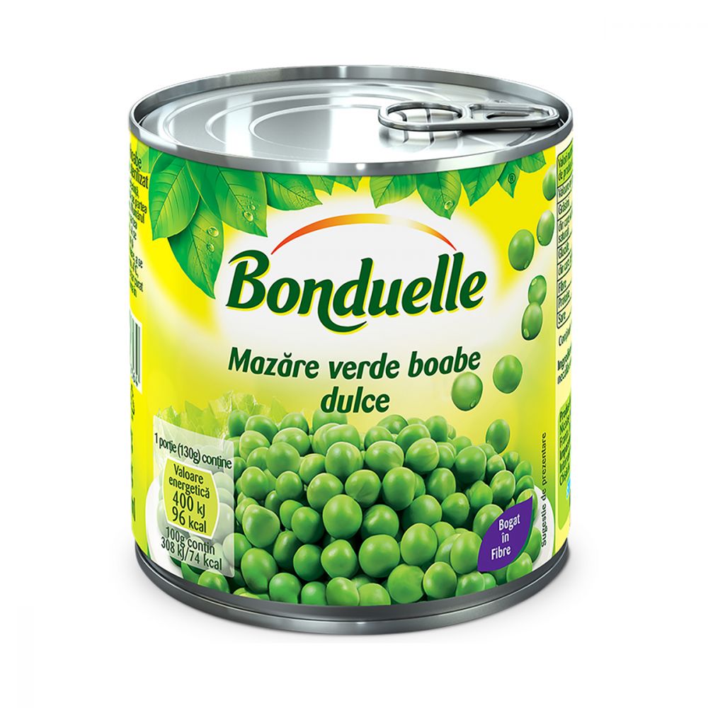Mazare verde boabe, dulce Bonduelle, cutie, 850 ml