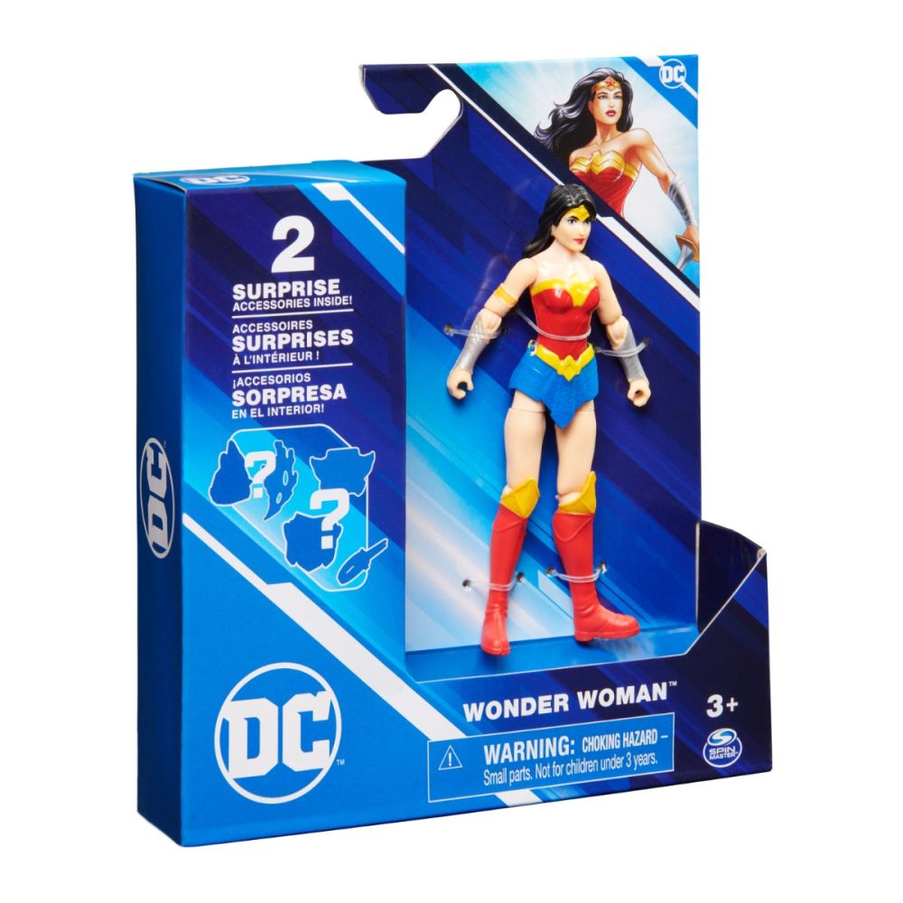Figurina cu 2 accesorii surpriza, DC Universe, Wonder Woman, 10 cm, 20137131