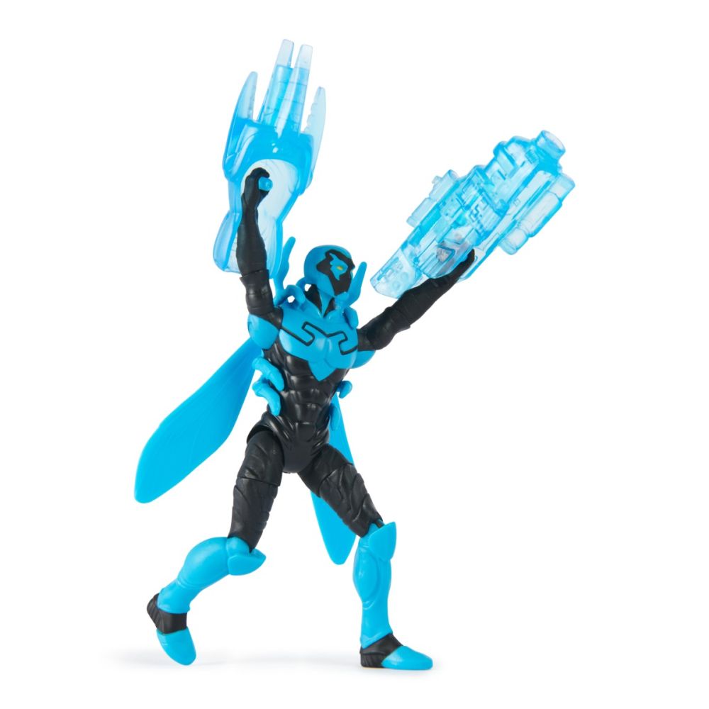 Figurina cu 2 accesorii surpriza, DC Universe, Blue Beetle, 10 cm, 20144128