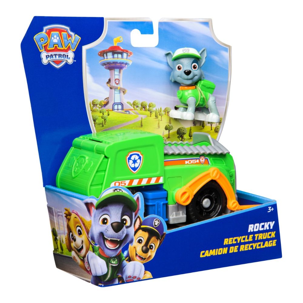 Camion de reciclare cu figurina, Paw Patrol, Rocky, 20148930