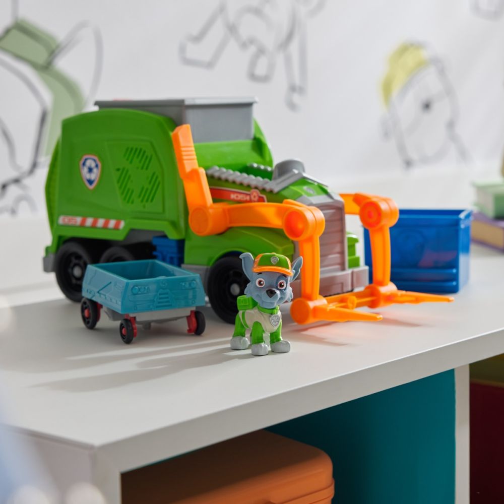 Camion de reciclare cu figurina, Paw Patrol, Rocky, 6071248