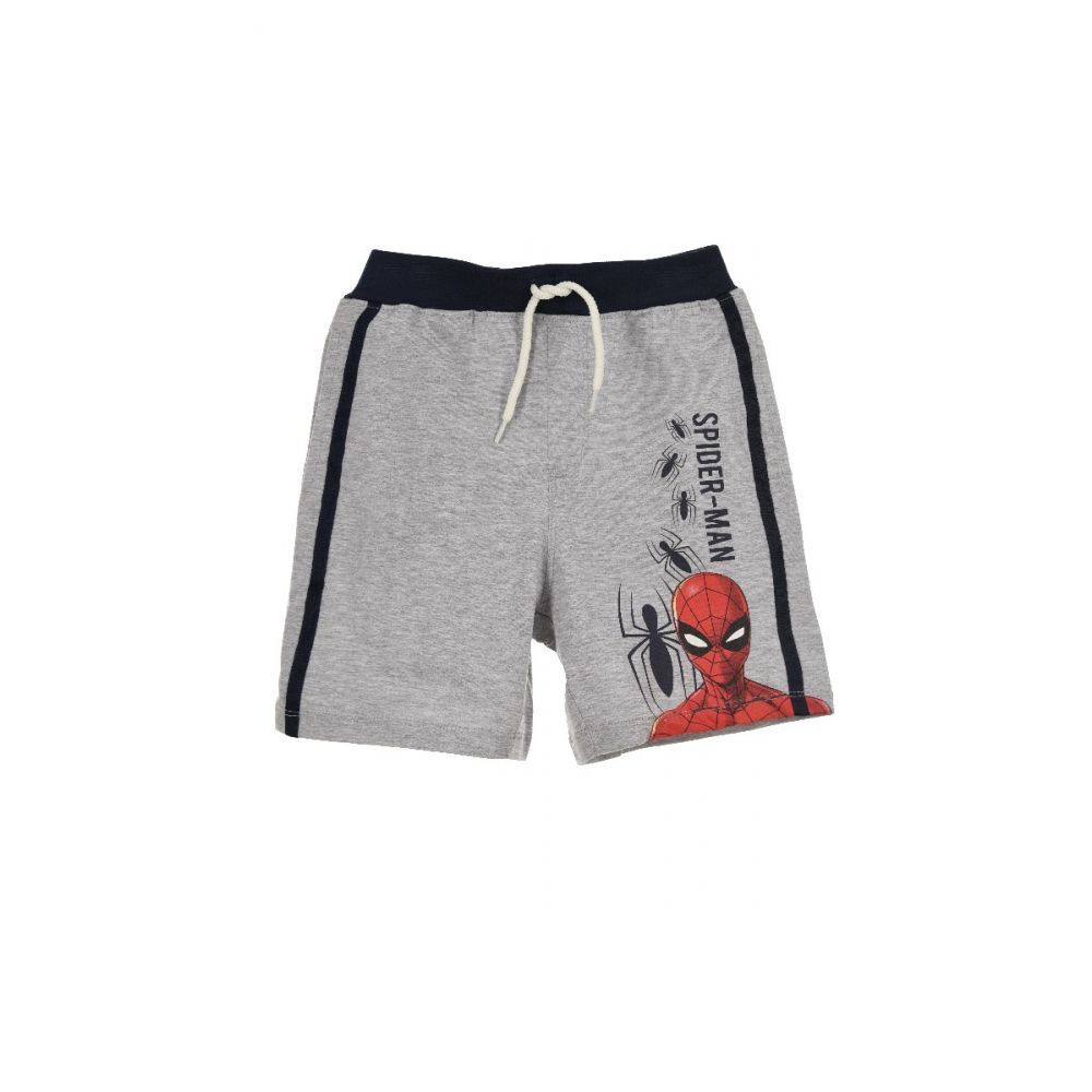 Pantaloni scurti cu imprimeu Spiderman, Gri