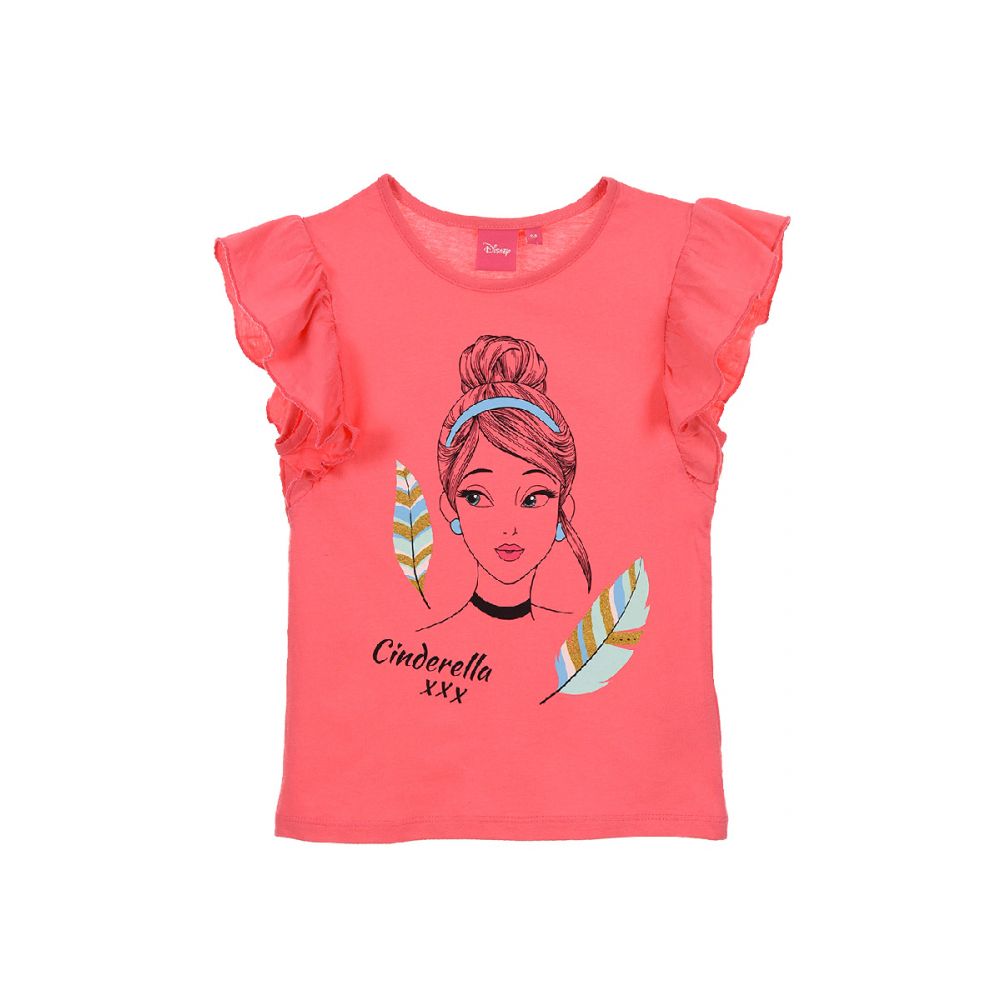 Tricou cu imprimeu frontal Disney Princess, Flower, Roz inchis