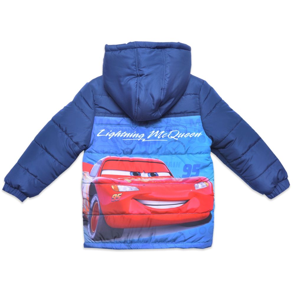 Geaca cu gluga si imprimeu Cars, Lightning McQueen, Albastru