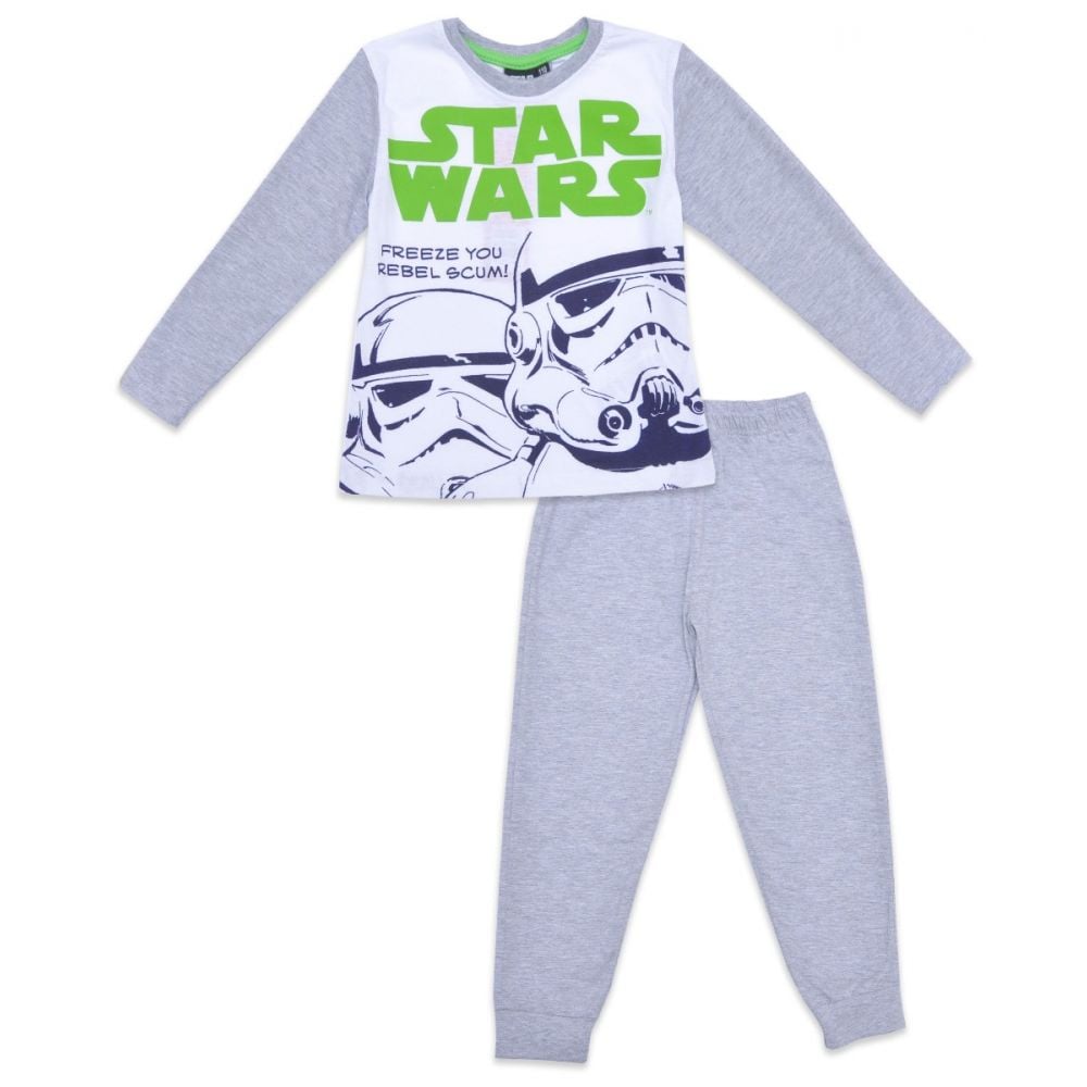 Pijama de baieti cu imprimeu Star Wars, Gri
