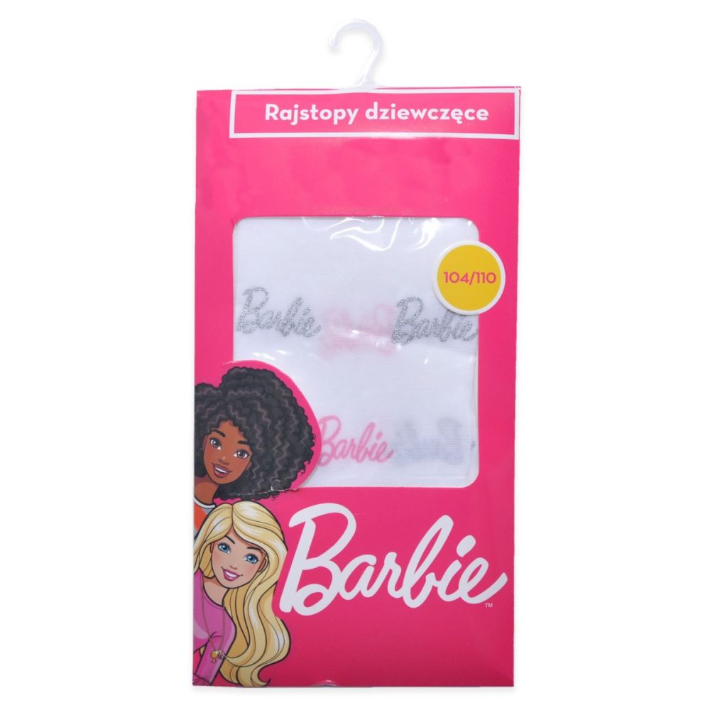 Dres de fete cu imprimeu Barbie, Alb