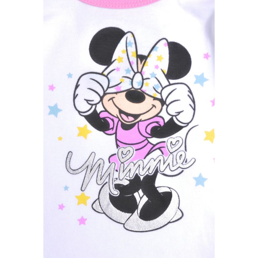 Bluza cu maneca lunga si imprimeu Minnie Mouse, Alb 20191107