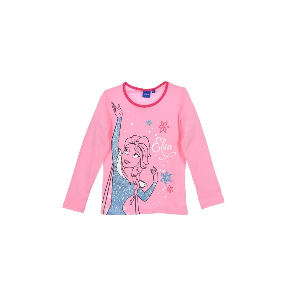 Pijama de fete cu imprimeu Frozen, Elsa, Roz