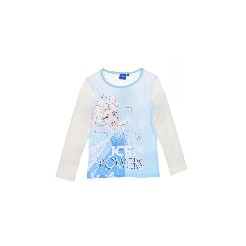 Pijama de fete cu imprimeu Frozen, Elsa, Alb
