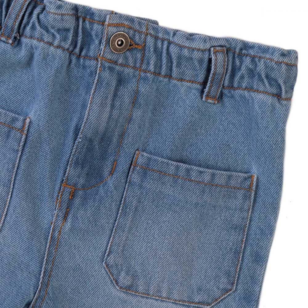 Pantaloni tip jeans cu banda elastica Minoti Dot