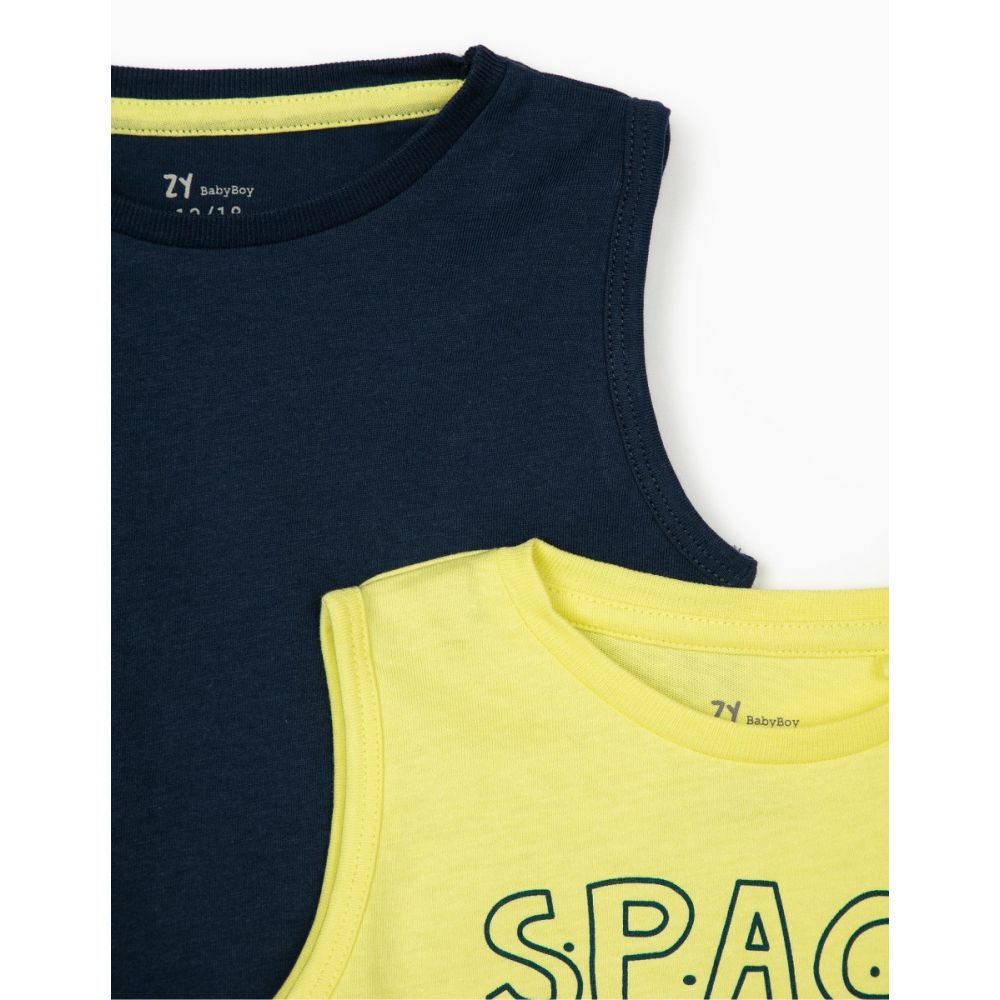 Set top cu maneca scurta si imprimeu Zippy Space Mission