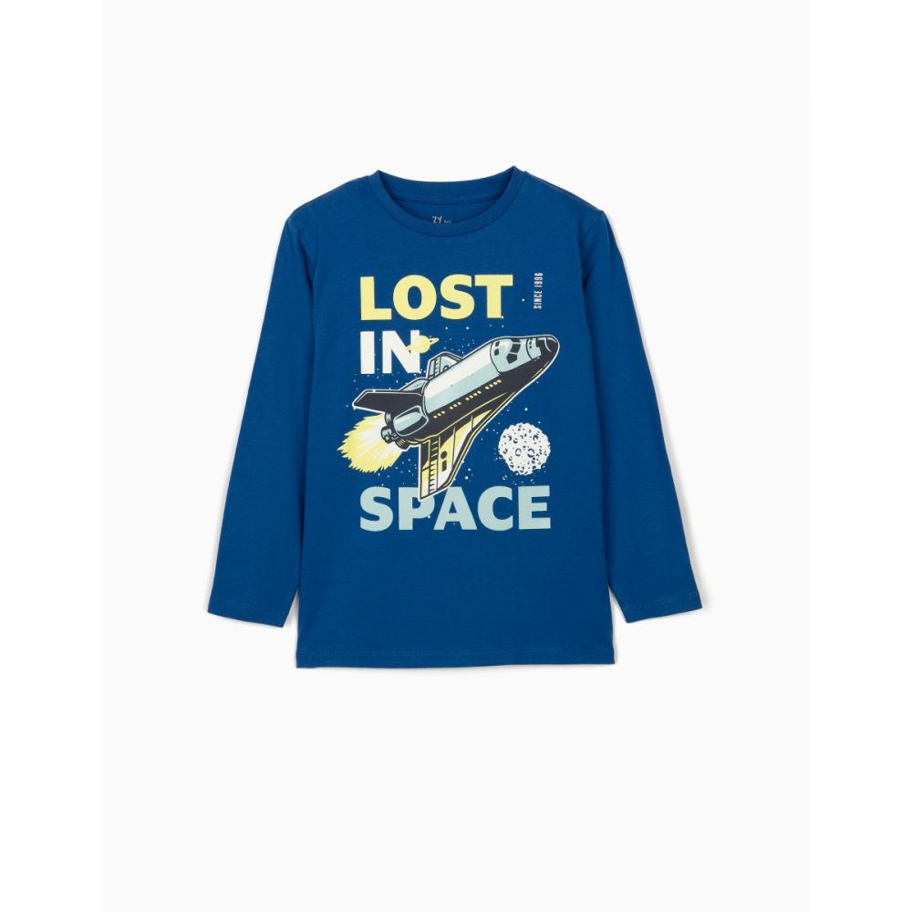 Tricou cu maneca lunga si imprimeu Zippy Lost In Space