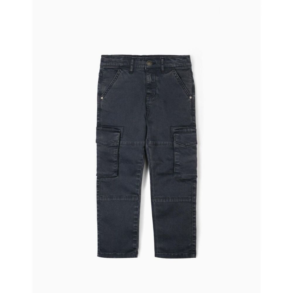 Pantaloni Jeans Cargo Zippy Blue