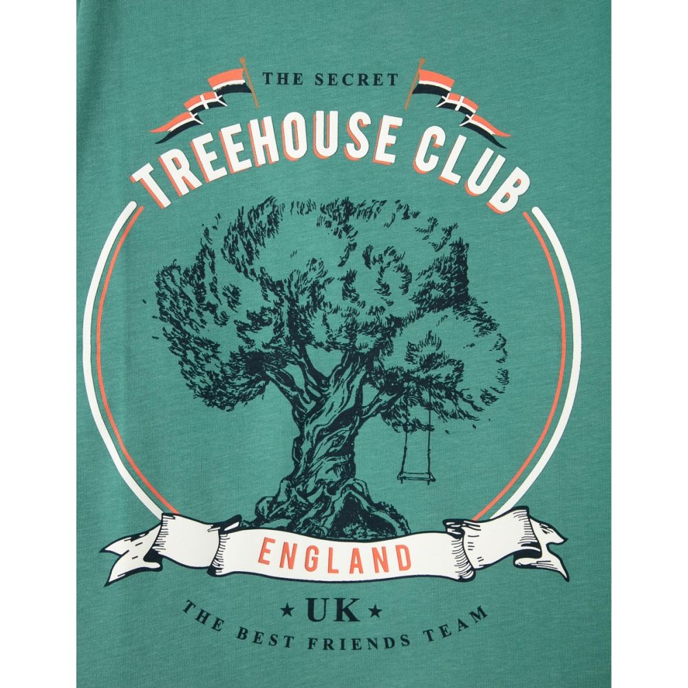 Tricou cu maneca lunga si imprimeu Zippy Treehouse Club
