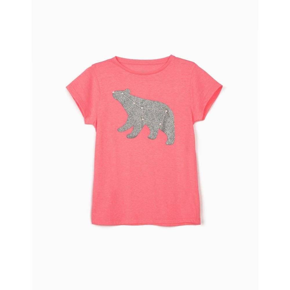 Tricou cu maneca scurta si imprimeu Zippy Major Bear