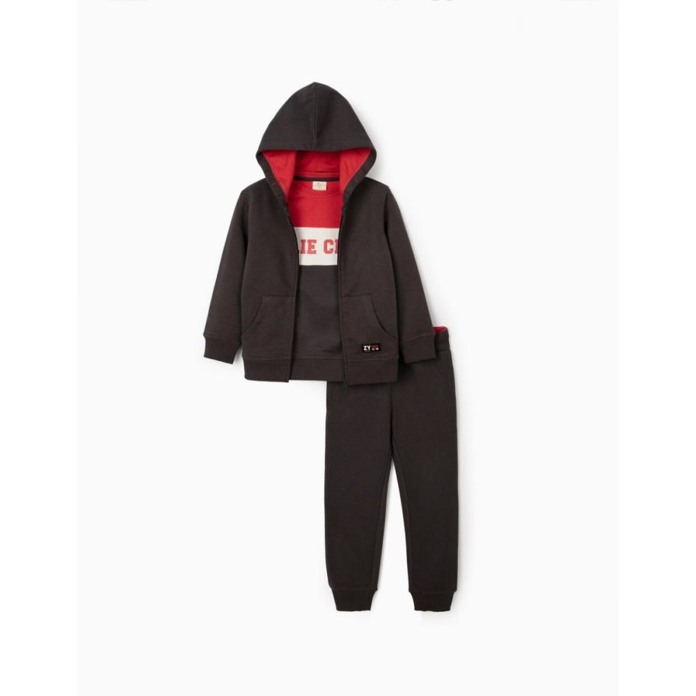 Set 3 piese, bluza, hanorac si pantaloni sport, Zippy