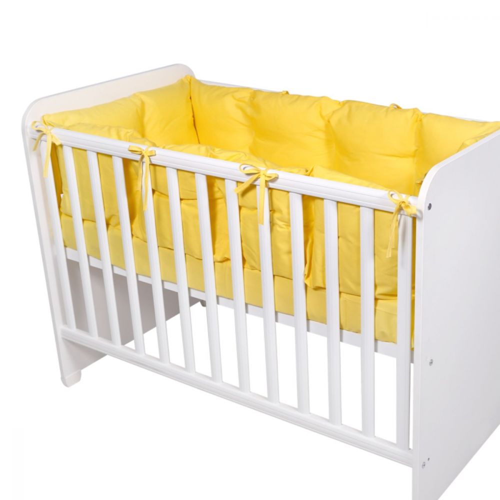 Set protectii laterale pentru pat, Lorelli, 4 piese, 60 X 120 cm, Yellow